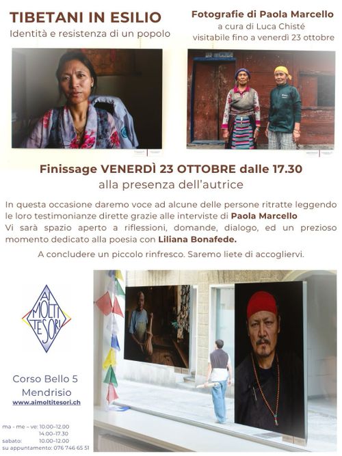 Tibetani in esilio Fotografie di Paola Marcello. Finissage 